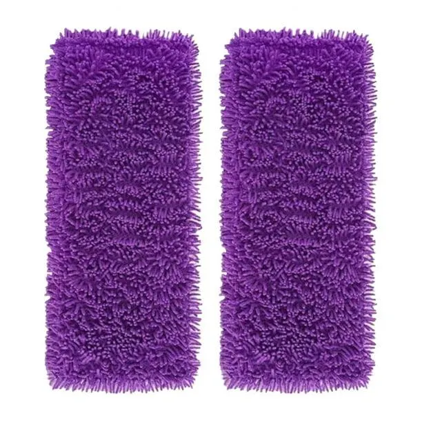 Liquidation! Huarll-15.7X5.9X1.6In Tampon de Remplacement pour Vadrouille Électrique 2 Pcs-2 Pcs Housse en Microfibre Réutilisable - Violet*2