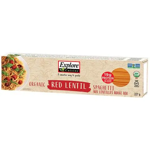 Pâtes de légumineuses bios - Spaghetti aux lentilles rouges