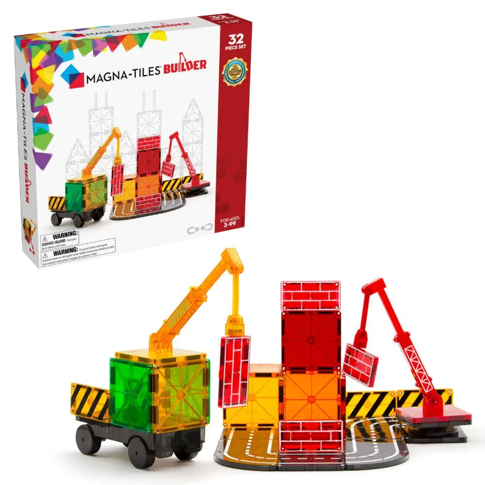 Magna-Tiles - Constructeur Ensemble De Construction Magnétique De 32 pièces, La Marque De Construction Magnétique Originale
