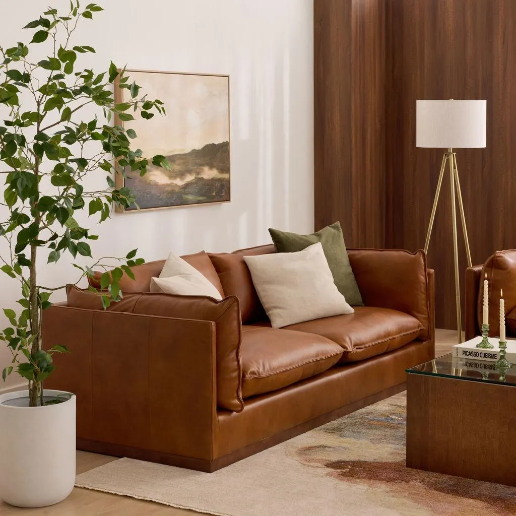 Sofa condo en cuir