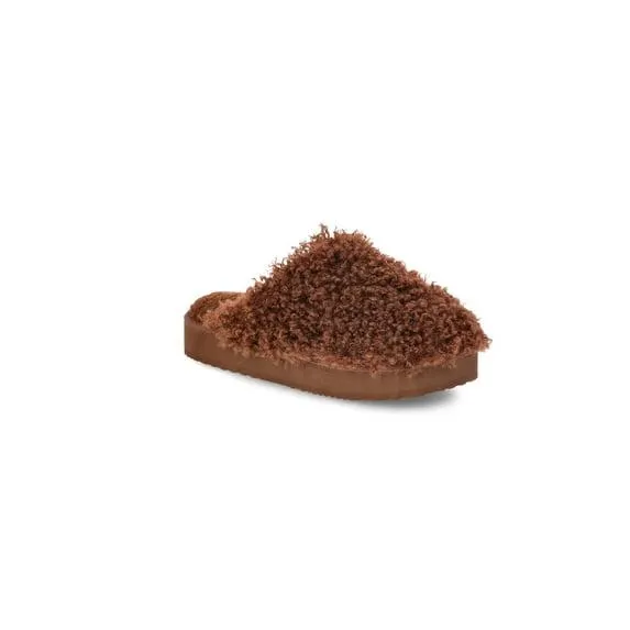 No Boundaries Women's Fuzzy Platform Slippers