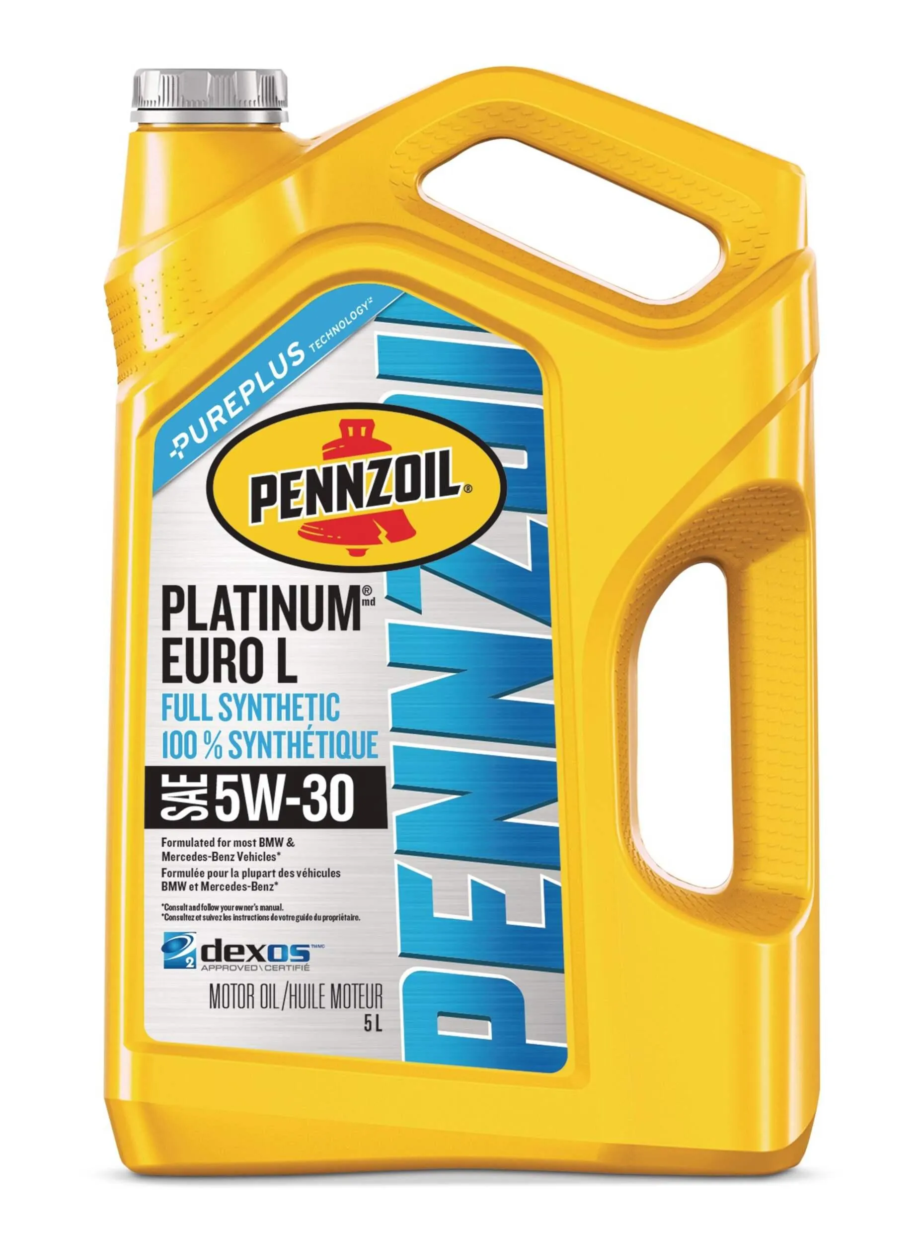 Huile à moteur synthétique Pennzoil Platinum Euro L, 5W-30, 5 L