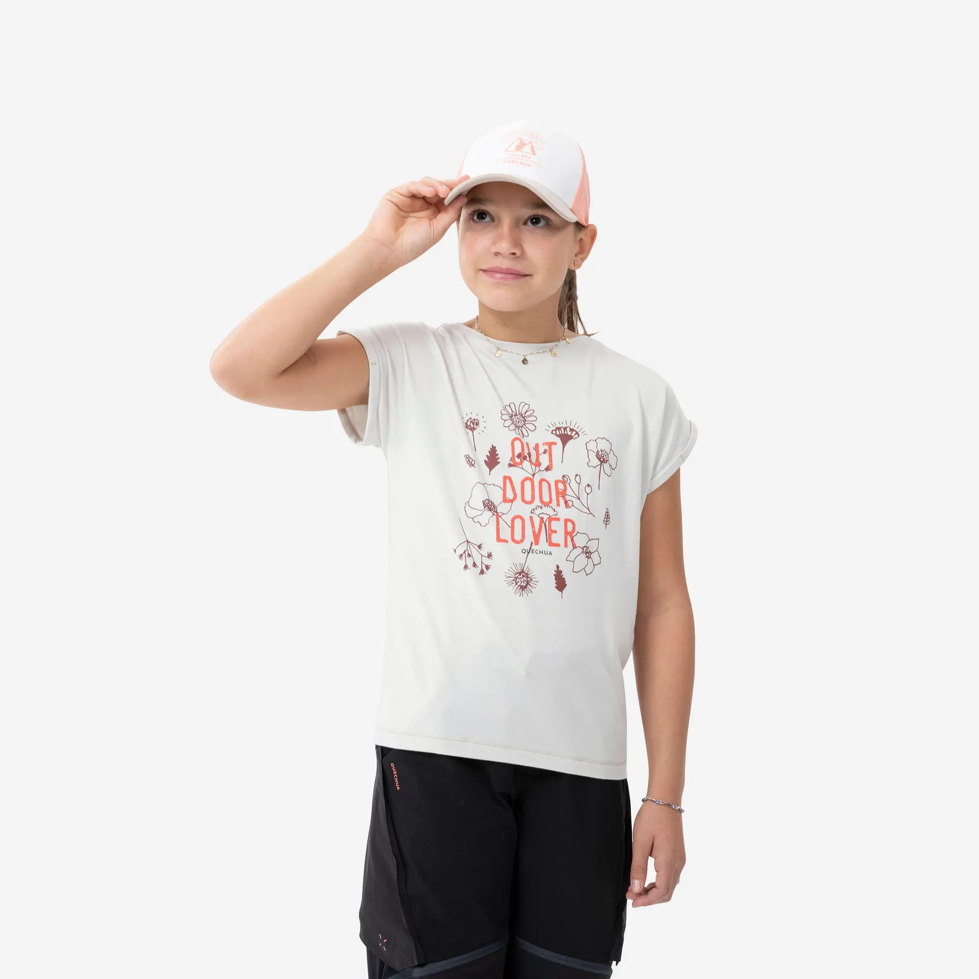 T-shirt de randonnée enfant - MH 100 beige