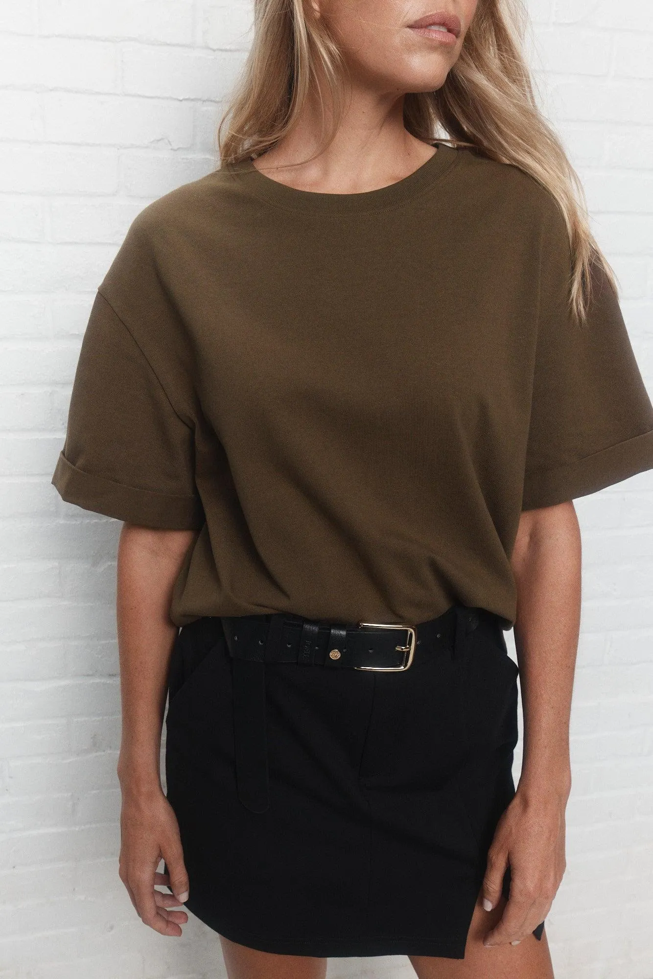 Adrien | Ceinture noire en cuir synthétique