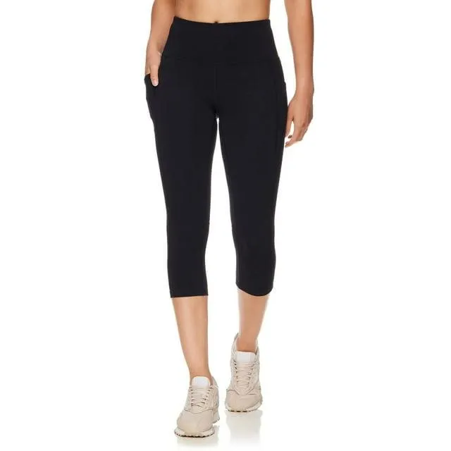 Reebok Legging Capri taille haute de tous les jours pour femmes avec poches, entrejambe de 20 pouces Tailles XS-2XL