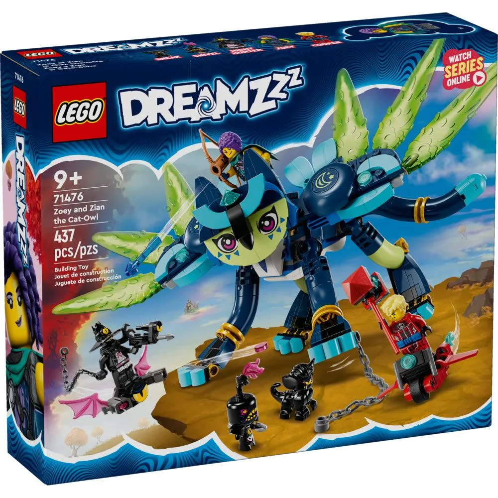 LEGO - DREAMZzz Zoey et Zian le chat-hibou - 437 Pièces