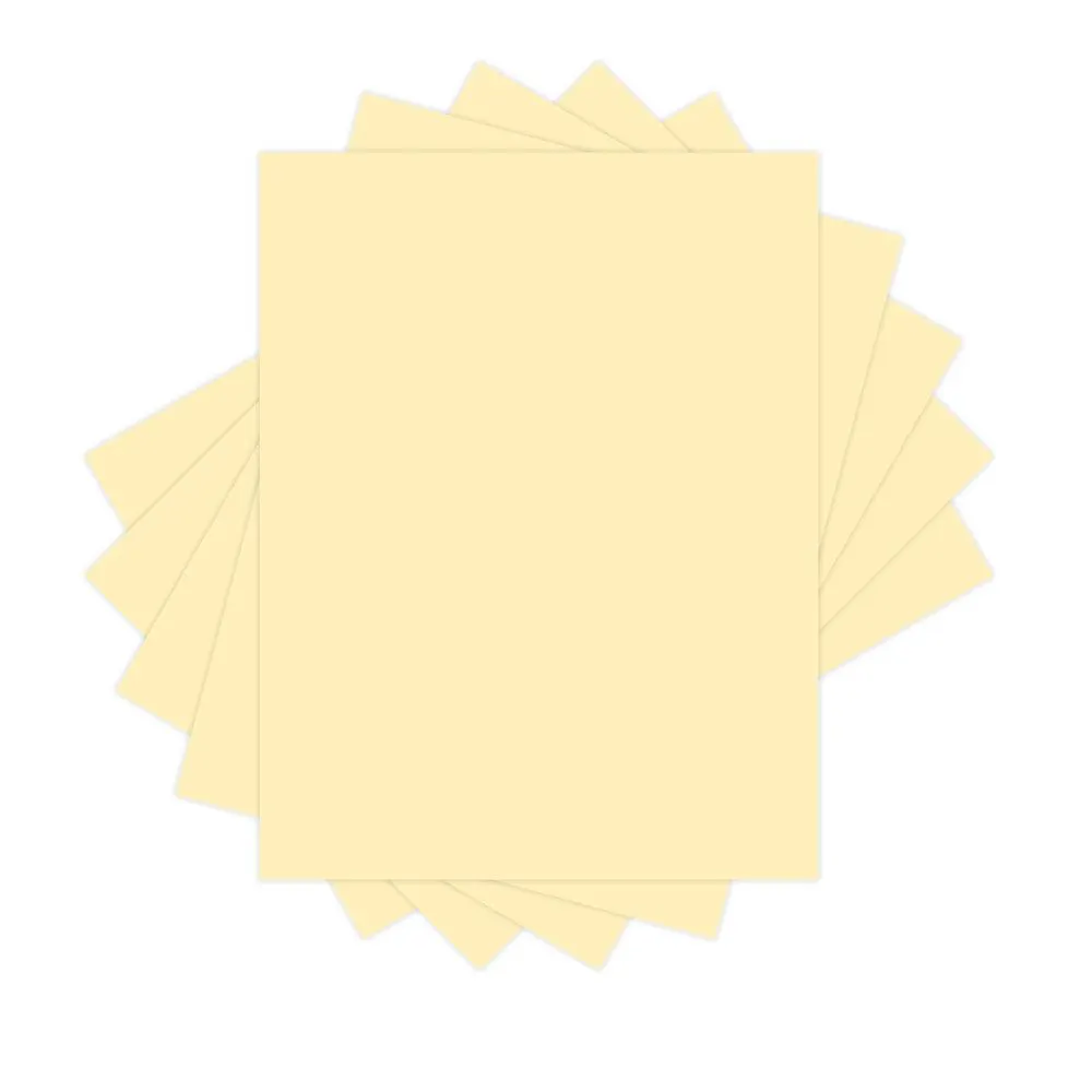 Papier cartonné genre bristol Colors de Lettermark, fini vélin – 8.5 po l x 11 po H – Crème – 250 feuilles (94345)