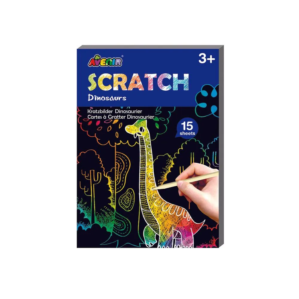 Avenir Mini livre d'art à gratter - Dinosaure