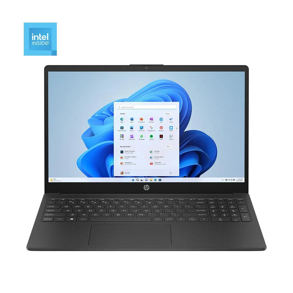 HP - Ordinateur portable 15,6 po - Processeur Intel N100, 128 Go SSD, 4 Go RAM, Windows 11 S avec 1 an d'abonnement à Microsoft 365