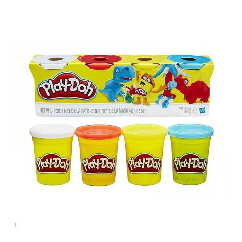 Pâte à modeler PlayDoh - Couleurs Classique - paquet de 4