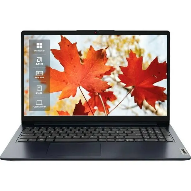 Lenovo IdeaPad 1 15.6 Pouces FHD Portable, AMD Ryzen 3 7320U, AMD Radeon Graphics, 4 Go LPDDR5 RAM, 256 Go SSD, HDMI, Windows 11 Famille, WIFI 6, Dolby Audio, Copilote, Bleu Abyssal