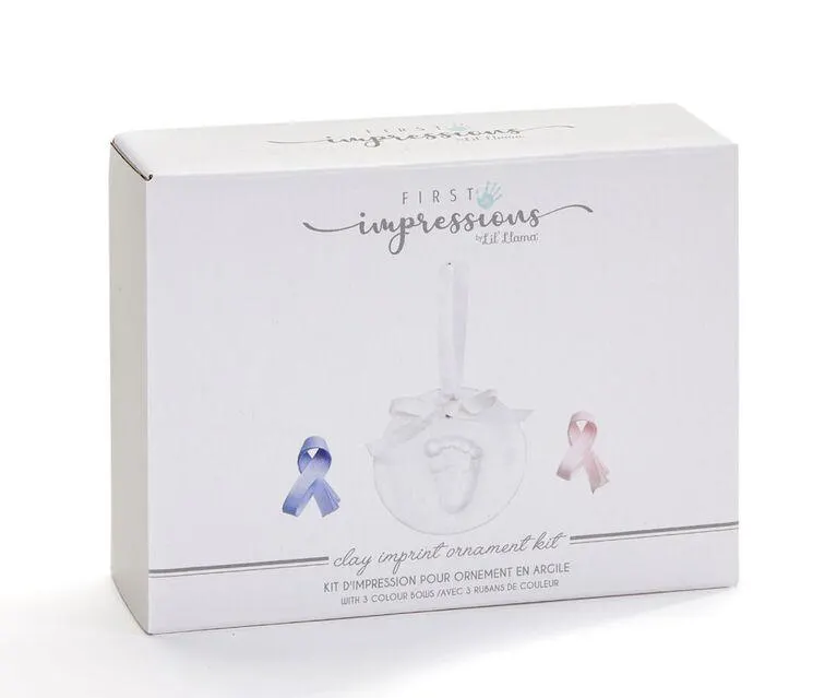 Clay Imprint Ornament Kit With Ribbon