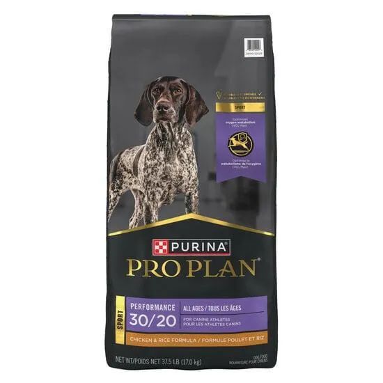 Nourriture sèche formule « Sport Performance 30/20 » au poulet et riz pour chiens, 17 kg