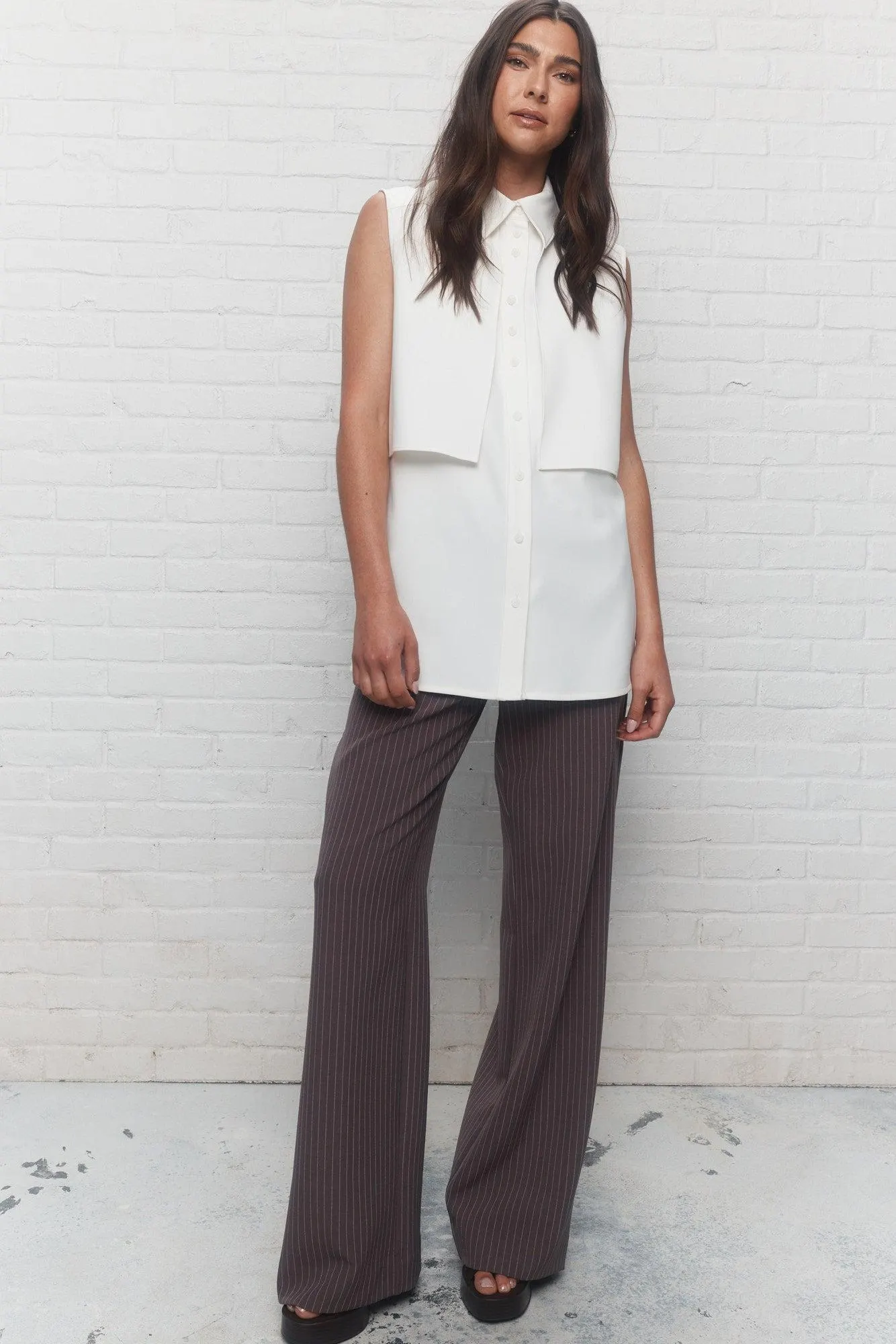 Claire | Chemise blanche sans manches