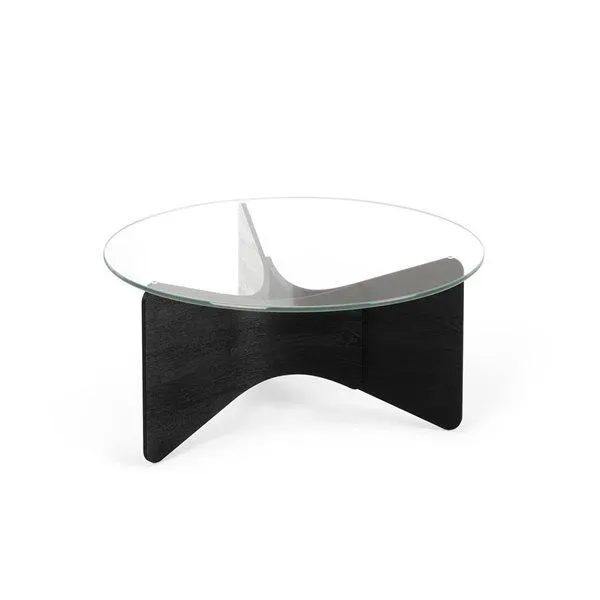 Table basse en bois Madera d'Umbra 33 x 33 x 14,85 po, noir