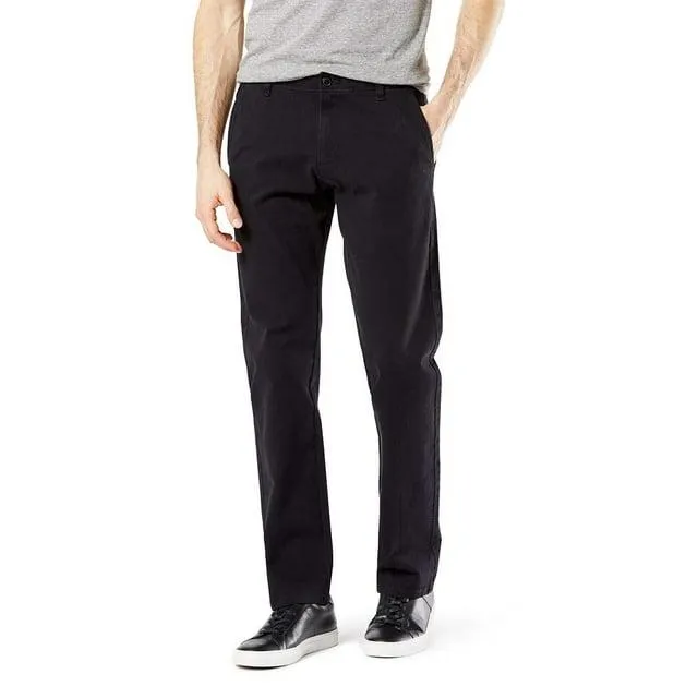 Dockers Men's Straight Fit Ultimate Chino with Smart 360 Flex (Regular and Big & Tall), Black-Tapered, 50W x 29L