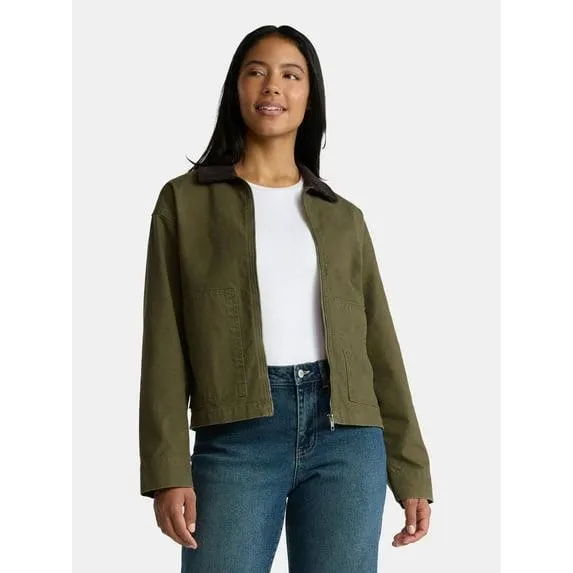 Madden NYC Women's Cotton Canvas Utility Jacket, Sizes XXS-XXL