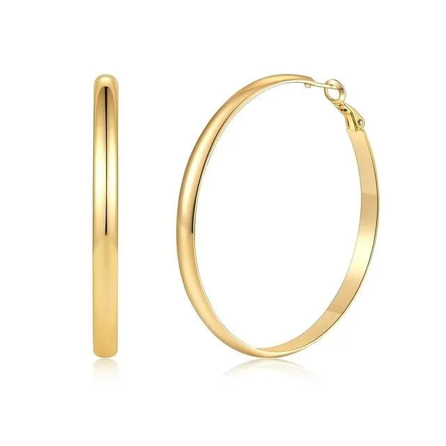 ZHANGS Earrings for Women, Red Hoop Earrings Big Hoops Earring for Women Gift