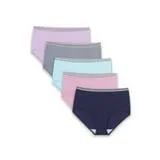 Slips chinées assorties Fruit of the loom Fit for Me pour femmes, paquet de 5 Tailles 9-13