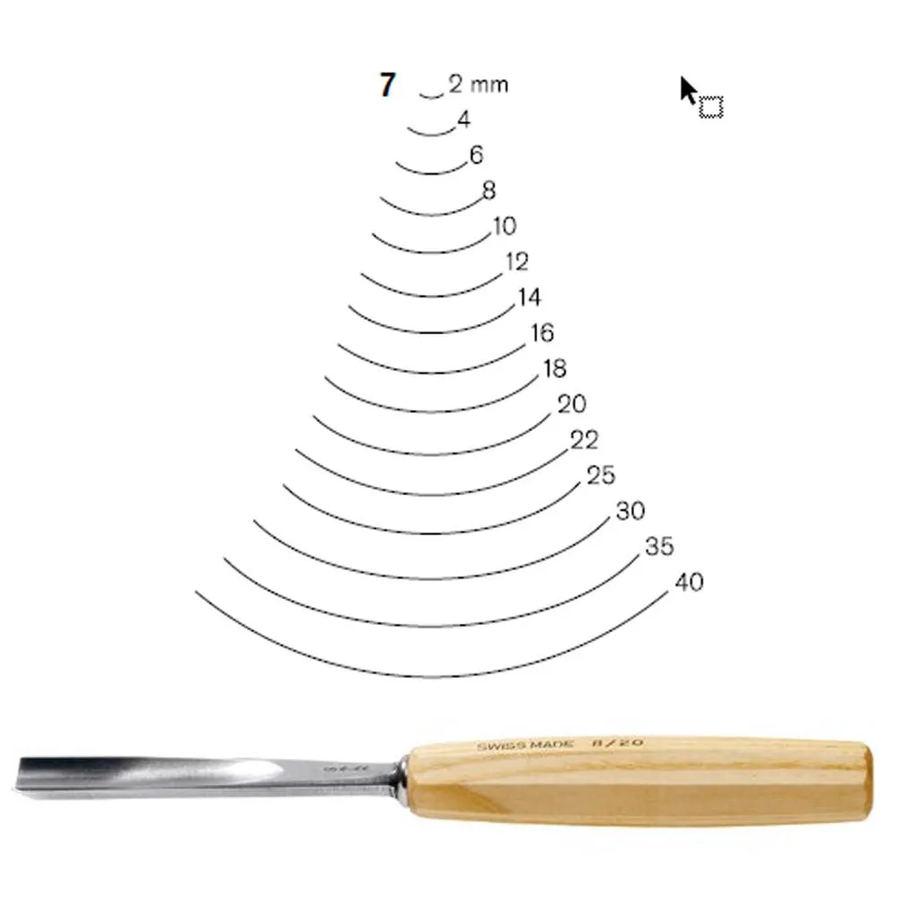 Straight Gouges N°7, Pfeil. Swiss Made.