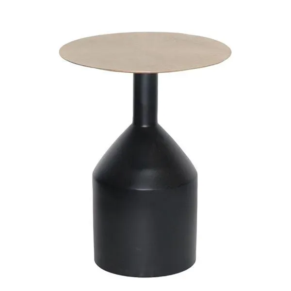 Table d'appoint Akira Brassex 16 p. x 20 h. x 16 po l. en noir et or
