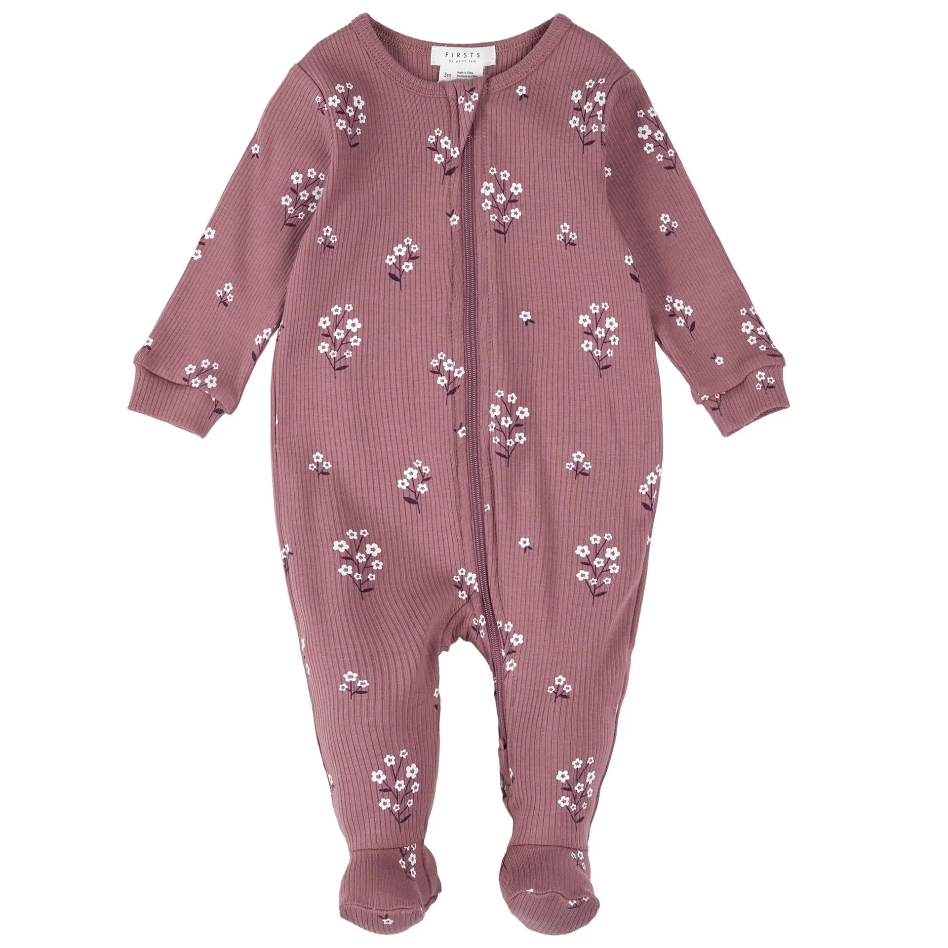 Fig Printed Rib Pajamas 0-12m