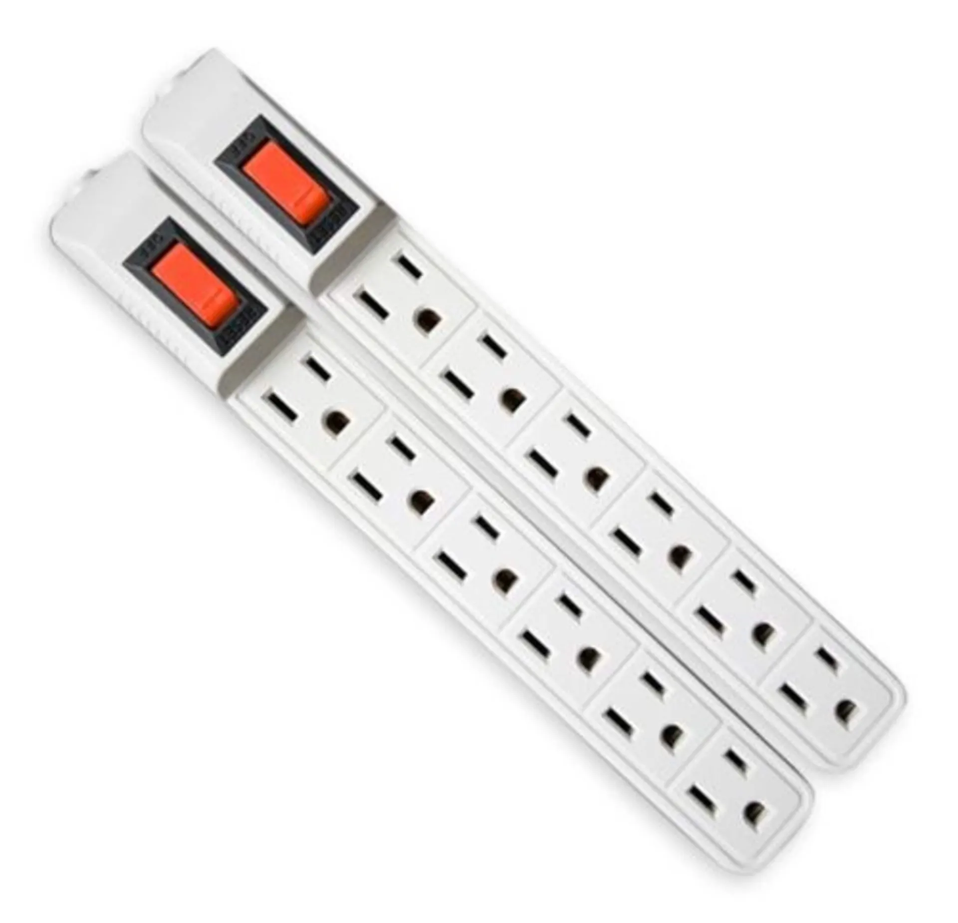 Barre d'alimentation à 6 prises Certified, cordon de 3 pi, blanc, paq. 2