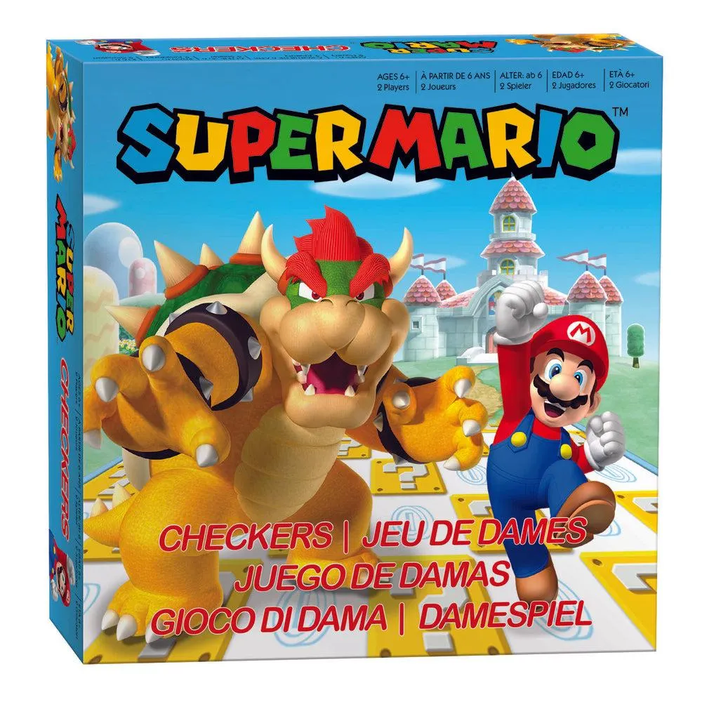 USAopoly - Jeu de dames: Super Mario contre Bowser