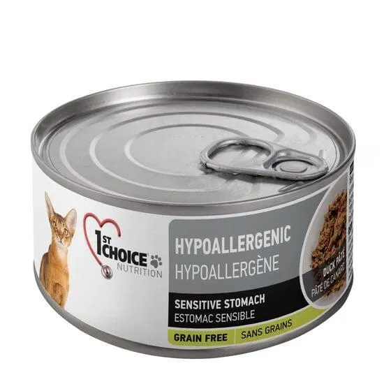 Pâté formule hypoallergène au canard pour chats adultes, 156 g