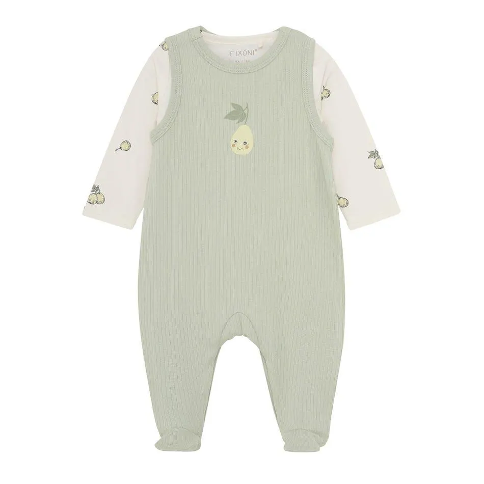 Pear Rib Romper Set Premature-9m