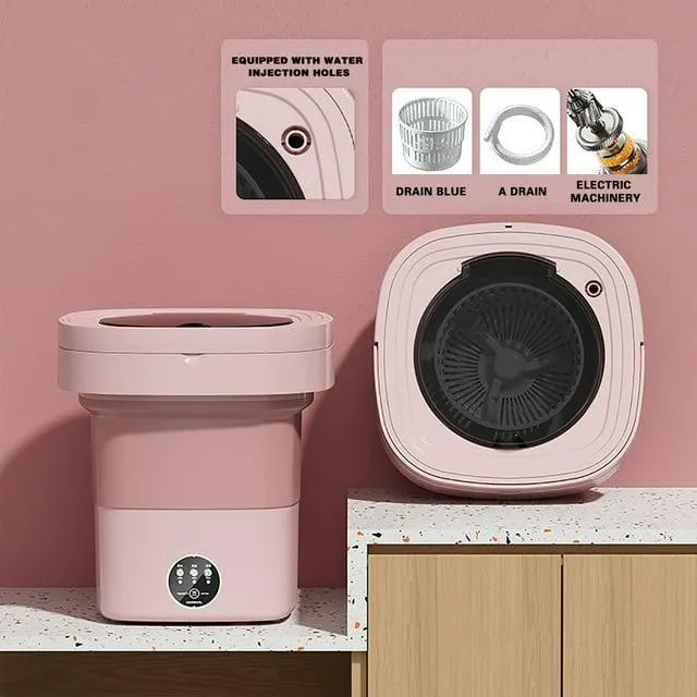 Birdeem Machine à Laver Pliante Petite Machine à Laver sous-Vêtements Portable Peut Déshydratation Dortoir Étudiants Voyage Maison