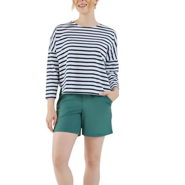 Chandail breton à manches 7/8 NEWPORT pour femme
