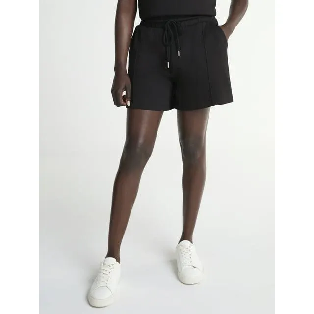 Scoop Women's and Women’s Plus Ultimate ScubaKnit Seamed Shorts, Sizes XS-4X