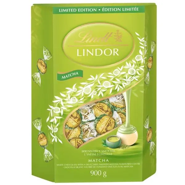 Lindt Lindor Chocolate Truffles Cornet, Matcha, 900 g