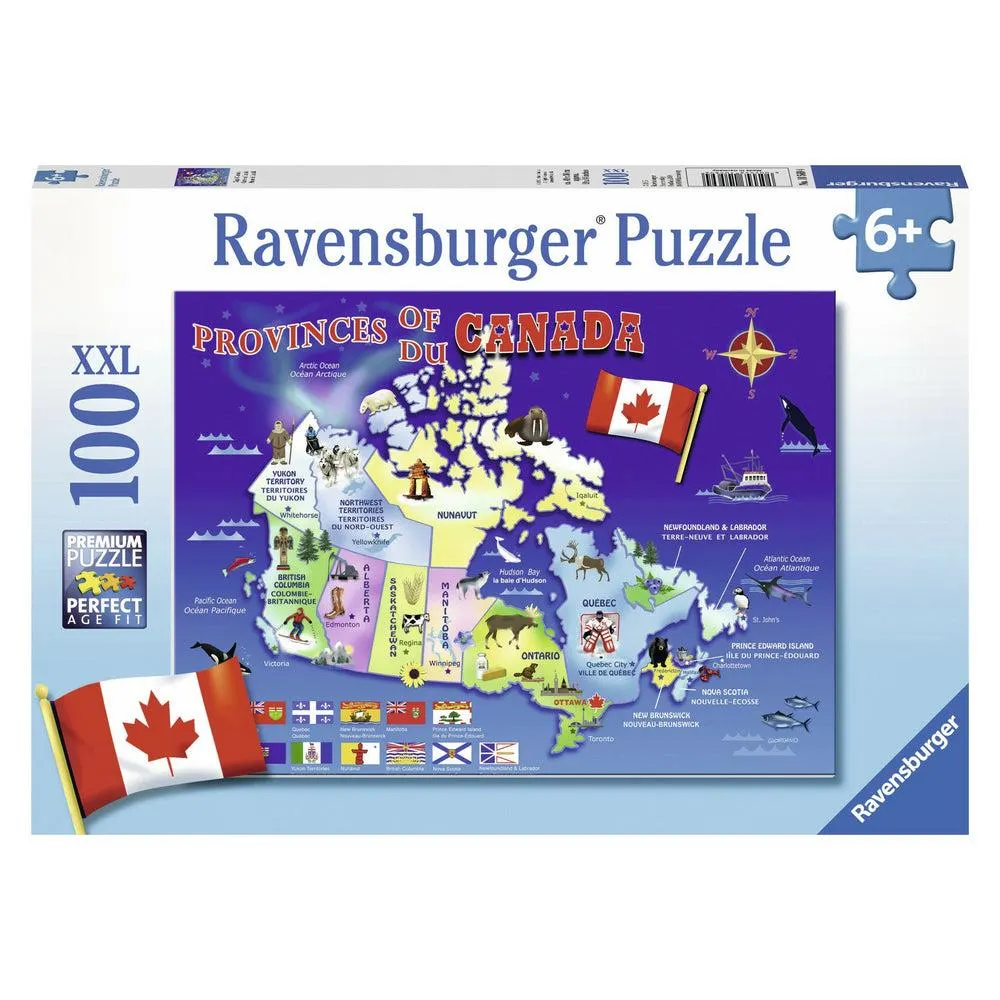 Ravensburger - Puzzle Carte du Canada 100 pièces