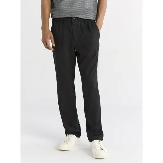 Free Assembly Men's Linen Blend Pants, 31" Inseam, Sizes XS-3XL