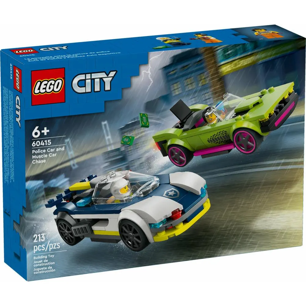 LEGO - City Voiture de police et poursuite en muscle car 213 pièces