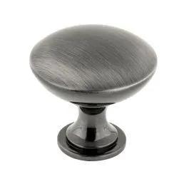 Bouton moderne #9041 inox noir 40mm - Richelieu