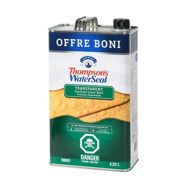 Scellant pour bois WaterSeal clair 4,52 L
