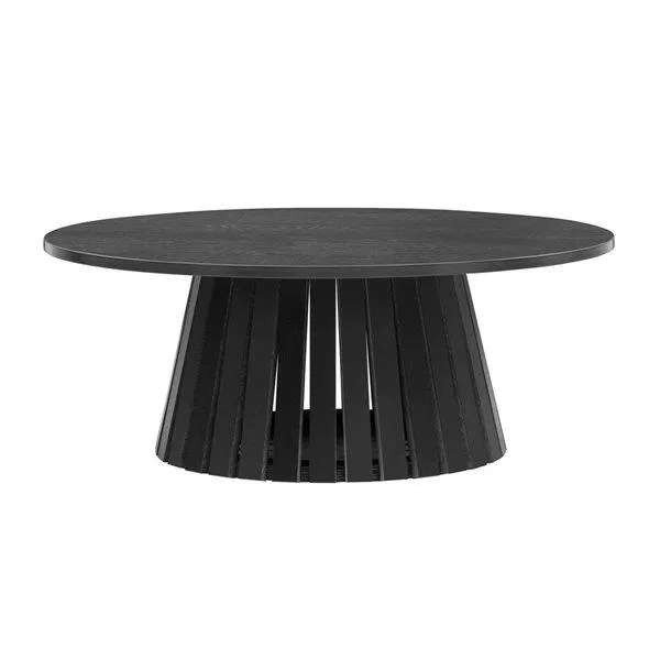 Table basse ronde moderne Layla Manhattan Comfort 35 l. x 35 p. x 14 po h. en noir