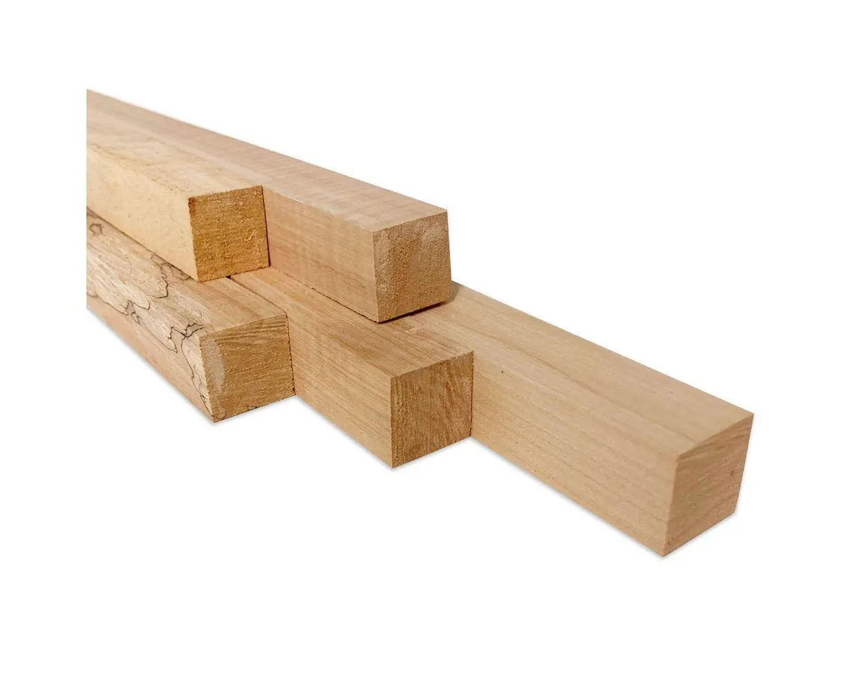 Bloc d'érable figuré 1" X 1" X 17"