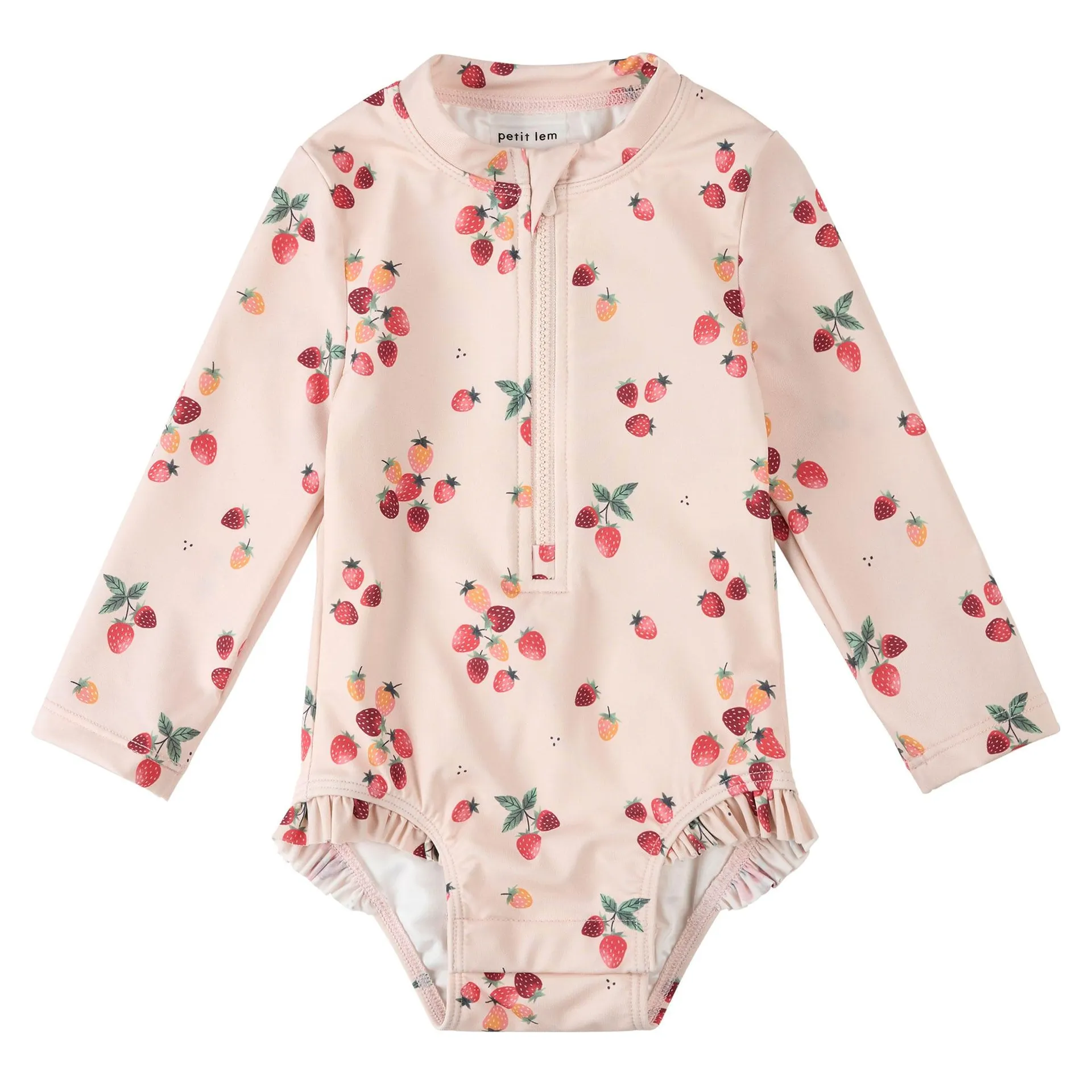 Strawberries Long Sleeve Swimsuit 0-24m