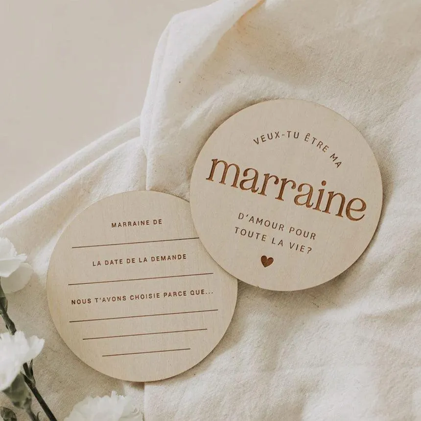 Pastilles en Bois - Marraine