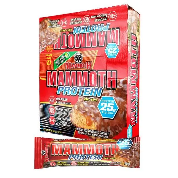 Mammoth Chocolate Caramel Crunch Protein Bars, 12 × 75 g