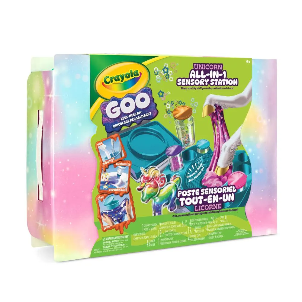 Crayola - Poste sensoriel tout-en-un Goo licorne