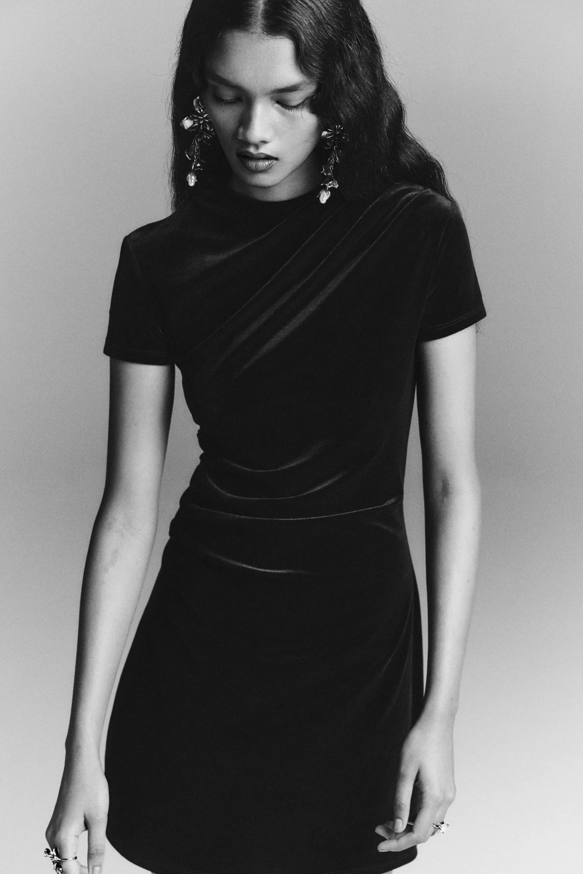Robe à effet drapé