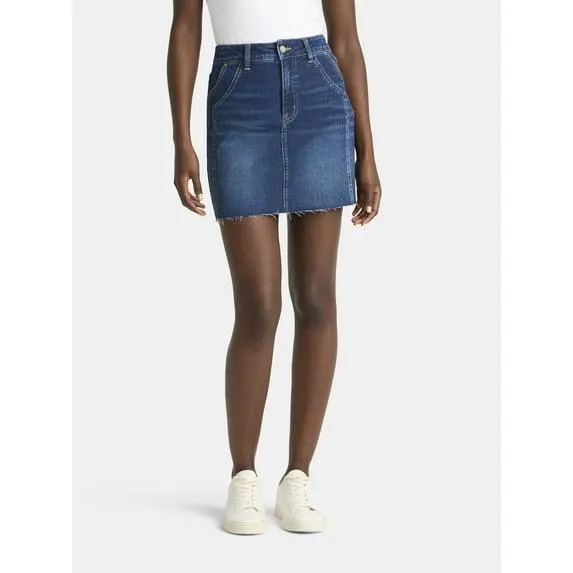 Time and Tru Women's Denim Mini Skirt, Sizes 0-20