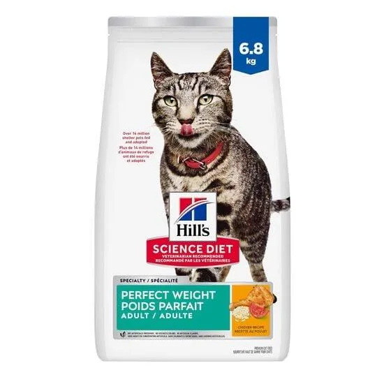 Nourriture sèche « Perfect Weight » pour chats adultes, 6,80 kg