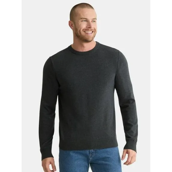 George Men's & Big Men's Cotton-Blend Crewneck Sweater, Sizes XS-3XL