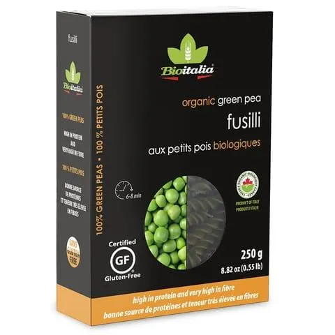 Pâtes de légumineuses - Fusilli de petits pois biologiques
